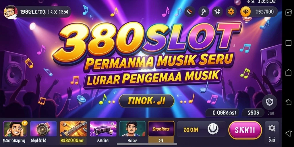 Tampilan permainan 380SLOT dengan tantangan musik yang seru.