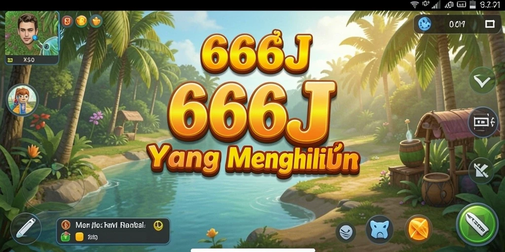 Tampilan screenshot utama 666J yang menampilkan gameplay santai dan menghibur.