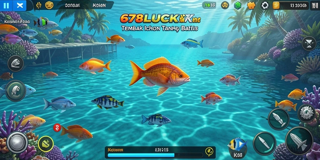 Tampilan menegangkan dari gameplay Tembak Ikan di 678LUCK.