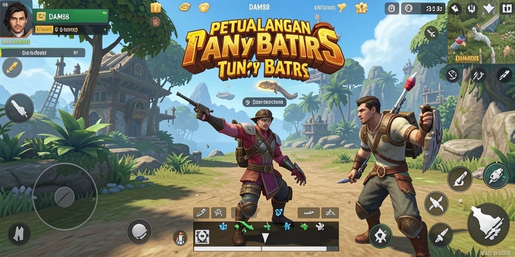Tangkapan layar permainan menunjukkan dunia luas dan aktivitas seru dalam Open World.