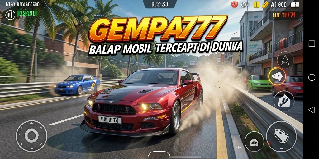 Tangkapan layar gameplay balap mobil yang seru dan cepat.