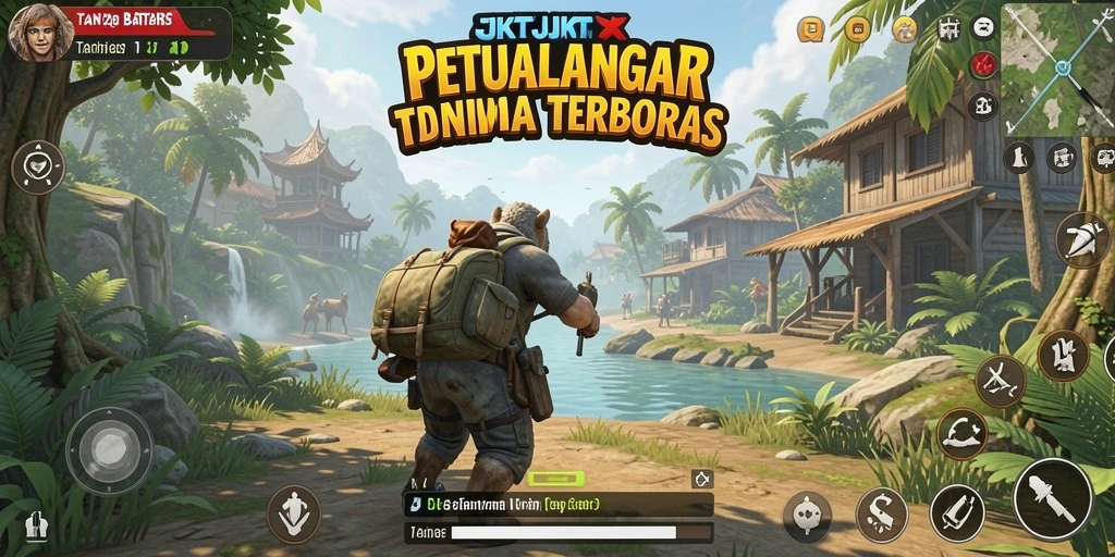 Screenshot gameplay JKTJKT memperlihatkan petualangan eksploratif yang menakjubkan.