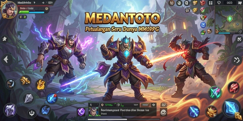 Screenshot gameplay <strong>MEDANTOTO</strong> yang menunjukkan aksi pertempuran di dunia MMORPG.