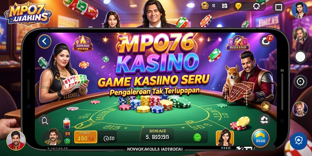 Gameplay MPO76 menampilkan grafis kasino yang memukau.
