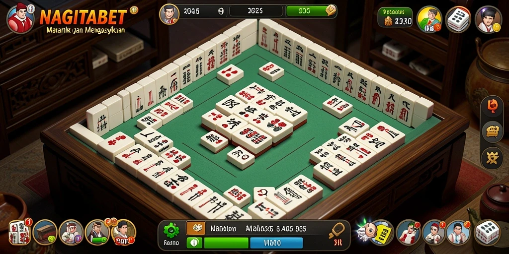 Tampilan gameplay seru di NAGITABET dengan Mahjong.