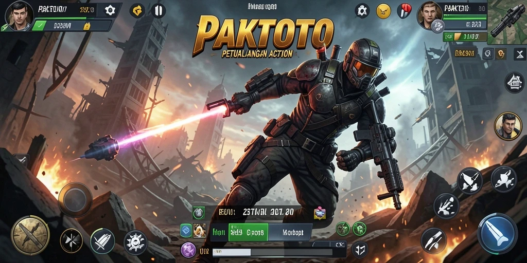 Tampilan gameplay menegangkan dalam PAKTOTO dengan aksi seru.