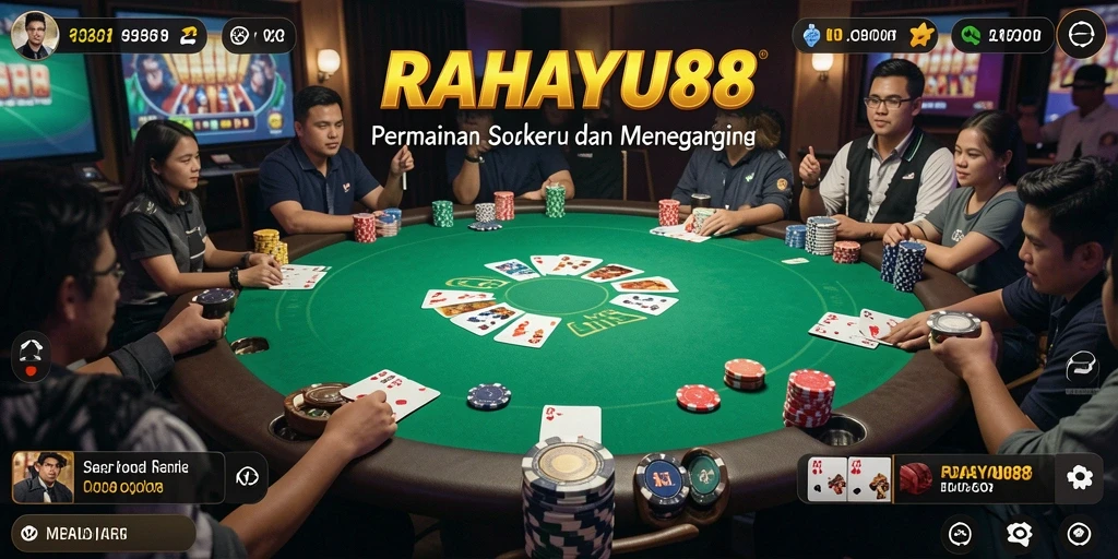 Tampilan gameplay Poker yang menarik di RAHAYU88.